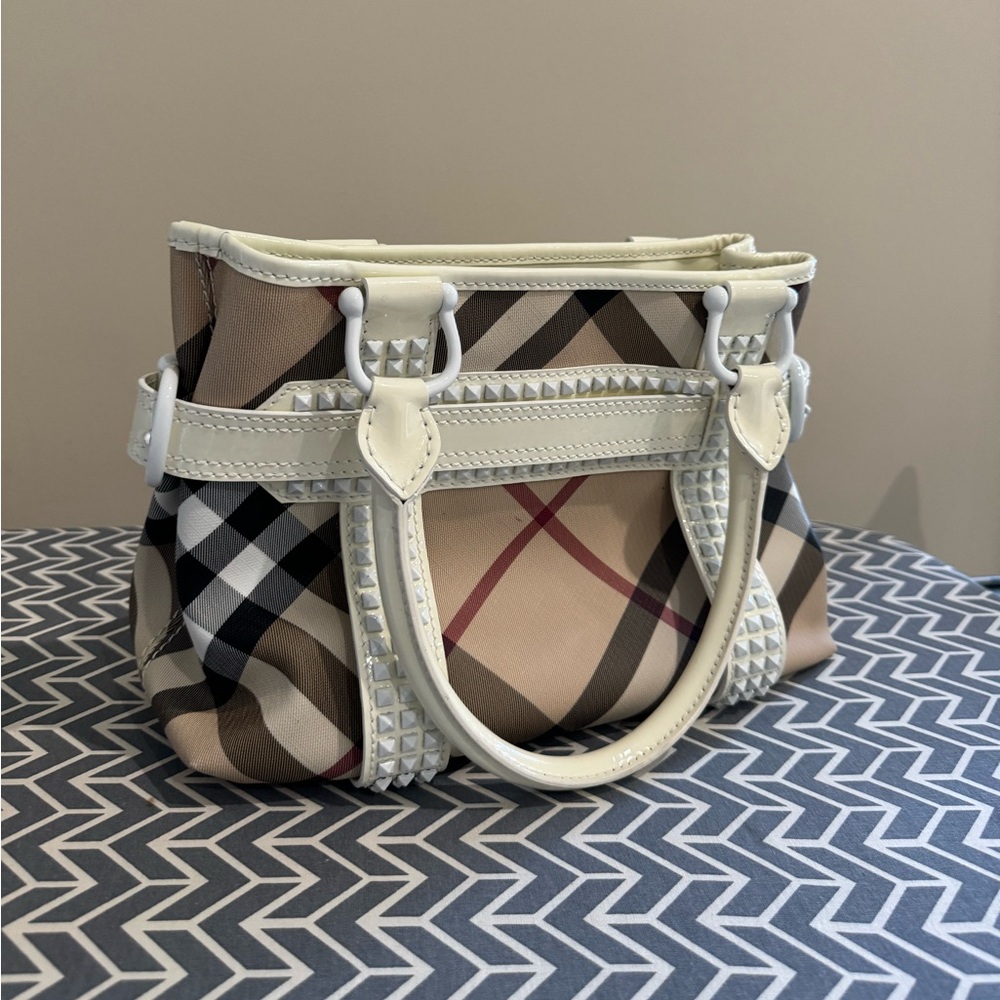 original Burberry nova check studded bag